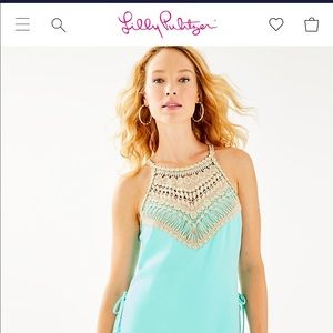 NWT Lilly Pulitzer pearl romper - Bali Blue